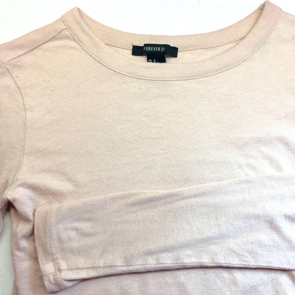 women’s Forever 21 light pink, long sleeve shirt